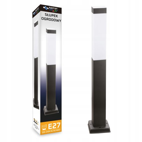  Square light pole LVT E27 45 cm black