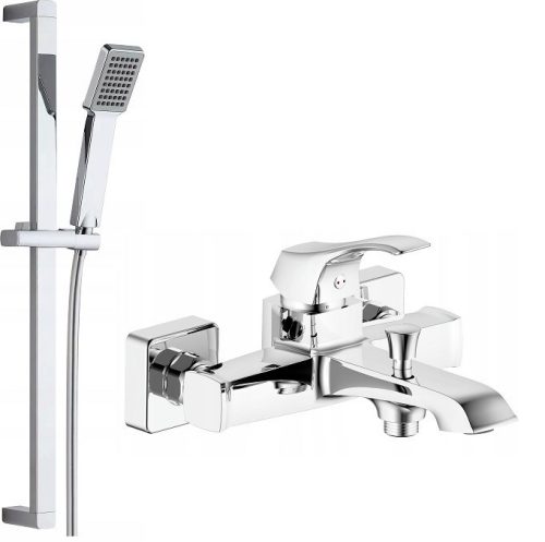 Single-lever wall-mounted bath and shower faucet Valvex Antiga Chrome + Aveeo Borg exposed shower set