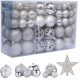  CHRISTMAS BALL SET XXL 100-piece SILVER PATTERN