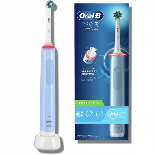  Oral-B Pro 3 3000 electric toothbrush, blue and white