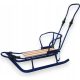  Children's sled with backrest and adjustable pusher