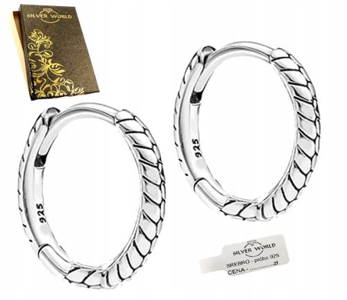  FASHIONABLE 925 SILVER EARRINGS HOOPS CREOLE + FREE BOX