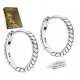  FASHIONABLE 925 SILVER EARRINGS HOOPS CREOLE + FREE BOX