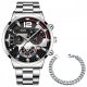  Vikabo men's watch silver bracelet + Bracelet