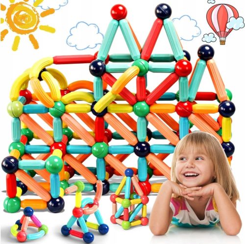  Gothel Magnetic Blocks Magnetic Blocks 84 pcs. + SENSORY ANTI-STRESS TOY FOR CHILDREN PUSH BUBBLE POP IT ANTI STRESS