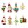  CHRISTMAS BALLS MADE OF GLASS, 8 PIECE CHRISTMAS FIGURINES HOLIDAYS