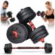  Bituminous dumbbells 2x10 kg with connector set 20kg