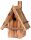 Boxes (houses) and birdhouses NEST BOX FOR BIRDS Wren, SOLID BURNT PINE, ROOF MADE OF REED