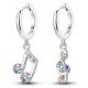  MD earrings notes notes colored stones treble clef S925