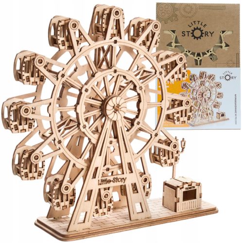  Little Story Wooden Puzzle 3D Model DIY – Ferris Wheel Carousel