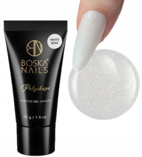  Boska Acrylic Gel Polyshape 30g White Rose