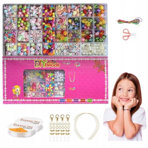  BEADS + LETTER BRACELET MAKING KIT 10,000 GIFT FOR KIDS