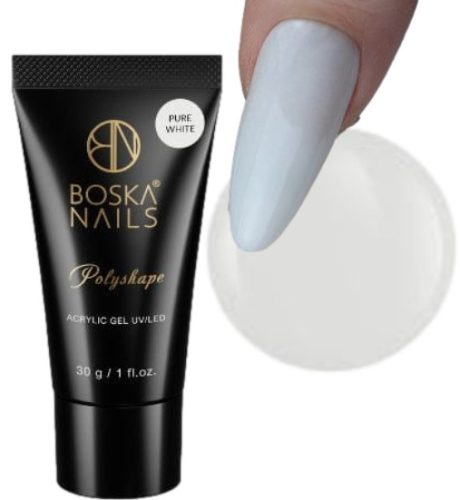  Boska Acrylic Gel Polyshape 30g Pure White Acrylgel For Dual Form White