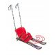  CHILDREN'S SKI SLED WITH POLES 80CM 2in1 SET