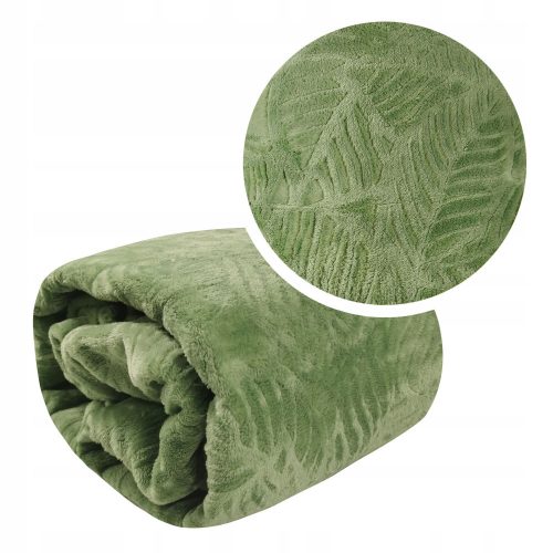 SOFT BLANKET PLUG SLEEVE FOR A CONTRAST polyester blanket 200 cm x 150 cm in shades of green