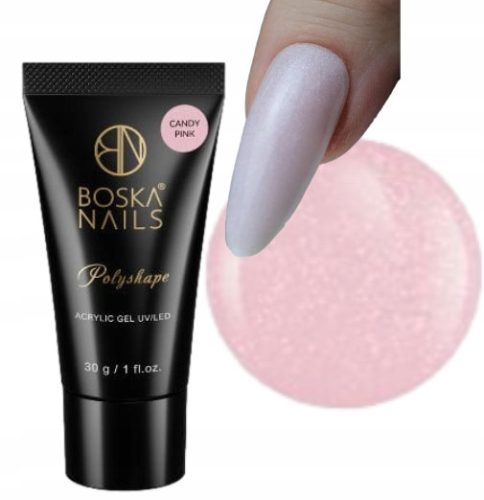  Boska Acrylic Gel Polyshape 30g Candy Pink With Particles