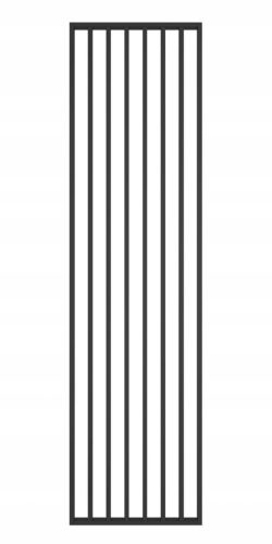 Slatted wall 275 x 58 cm, matt black slats