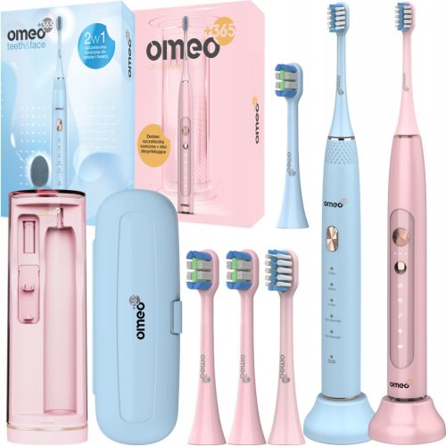  2x electric sonic toothbrush from OMEO: UV disinfectant, teeth and face