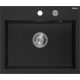 Mexen Oscar single-bowl sink, black granite