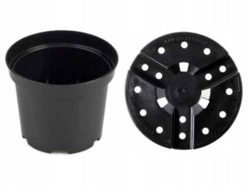  Flowerpot DonKwiat 24 cm x 24 x 15.5 cm diameter 24 cm plastic black