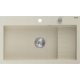 Mexen Omar single bowl granite sink, beige tones