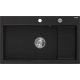 Mexen Omar single-bowl sink, black granite