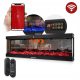 Built-in fireplace with heating function, electric Termofol black 1800 W 182.6 x 38 x 24.5 cm