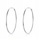  Silver earrings - Thin hoops (ø 4 cm)