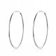  Silver earrings - Thin hoops (ø 4 cm)