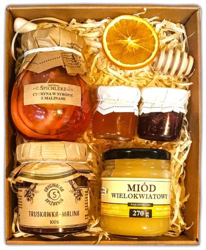 GIFT BASKET GIFT JAM HONEY LEMON RASPBERRY