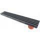 Linear external drainage: comb trough channel with floor drain