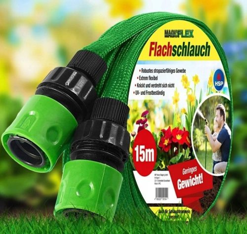  MAGICFLEX ULTRA GARDEN HOSE 15M FLAT HSP FOR GARDEN IRRIGATION