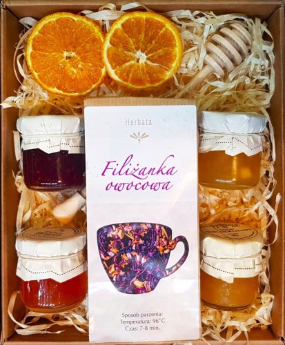 GIFT BOX BASKET GIFT TEA JAM HONEY