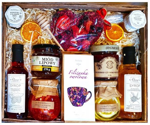  BASKET GIFT BOX GIFT HONEY TEA JAM CHOCOLATE SYRUP