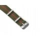  PREMIUM NATO ELASTIC WATCH STRAP NATEL4920 OLIVE / RED 22 mm