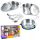  KITCHEN SET METAL COOKWARE POTS 30X20 CM