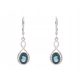  HANGING SILVER EARRINGS RHODIUM PLATED LONDON TOPAZ NATURAL