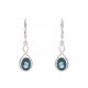  HANGING SILVER EARRINGS RHODIUM PLATED LONDON TOPAZ NATURAL