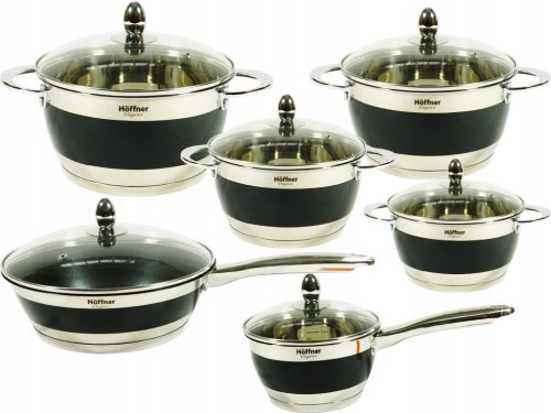  Hoffner pot set, stainless steel, 12-piece