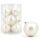  Christmas balls made of glass 8cmx9, white MAT