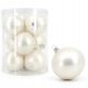  Christmas balls made of glass 8cmx9, white MAT