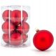  Christmas balls made of glass 8cmx9 red MAT