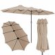 Parasol for terrace and garden - Classic Umbrella Q Taupe 460 x 240 cm