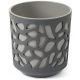  Flowerpot Lamela, 25 cm x 25 x 27 cm, diameter 25 cm, plastic in the colors grey and silver