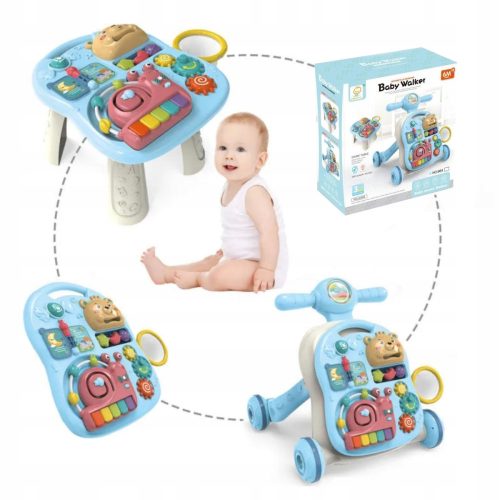  WALKER PUSHER INTERACTIVE TABLE-RIDING-BABY-EDUCATIONAL PANEL 3-IN-1 PIANO