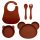  5× Gigi Kids Set brown silicone