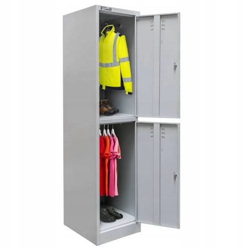 Mega-M work safety wardrobe, two doors, 180 cm x 40 cm