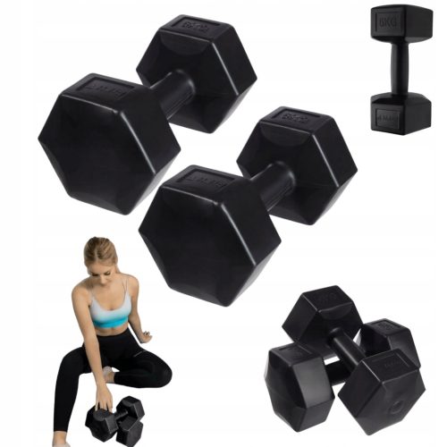  DrFit Bituminous Fixed Dumbbells 2x 6 kg