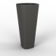  Lamela flowerpot, 39 cm x 39 x 81 cm, diameter 39 cm, plastic in grey and silver