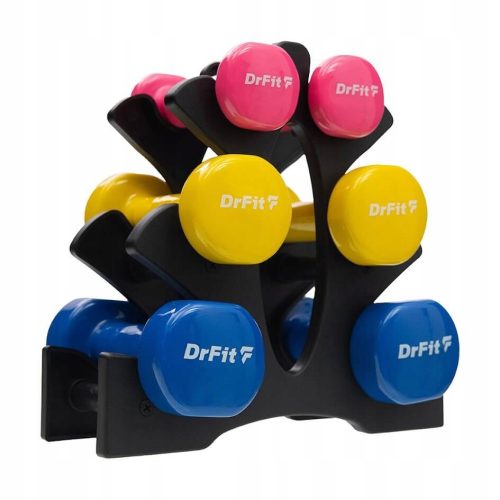  DrFit coated/rubberized fixed dumbbells set